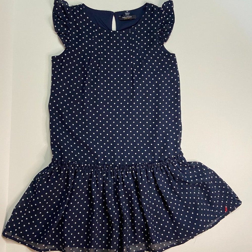 Nautica Polka Dot Size 10 Girls Dress